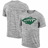 Minnesota Wild 2018 Heathered Black Sideline Legend Velocity Travel Performance T-Shirt,baseball caps,new era cap wholesale,wholesale hats